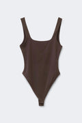 Square neck body - Marron foncé