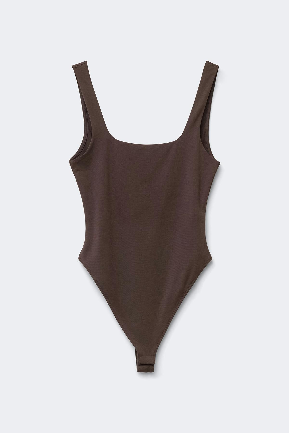 Square neck body - Marron foncé