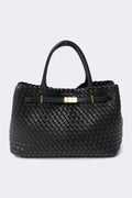 Braided top handle bag