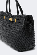 Braided top handle bag