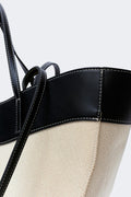 Canvas strap detail tote bag