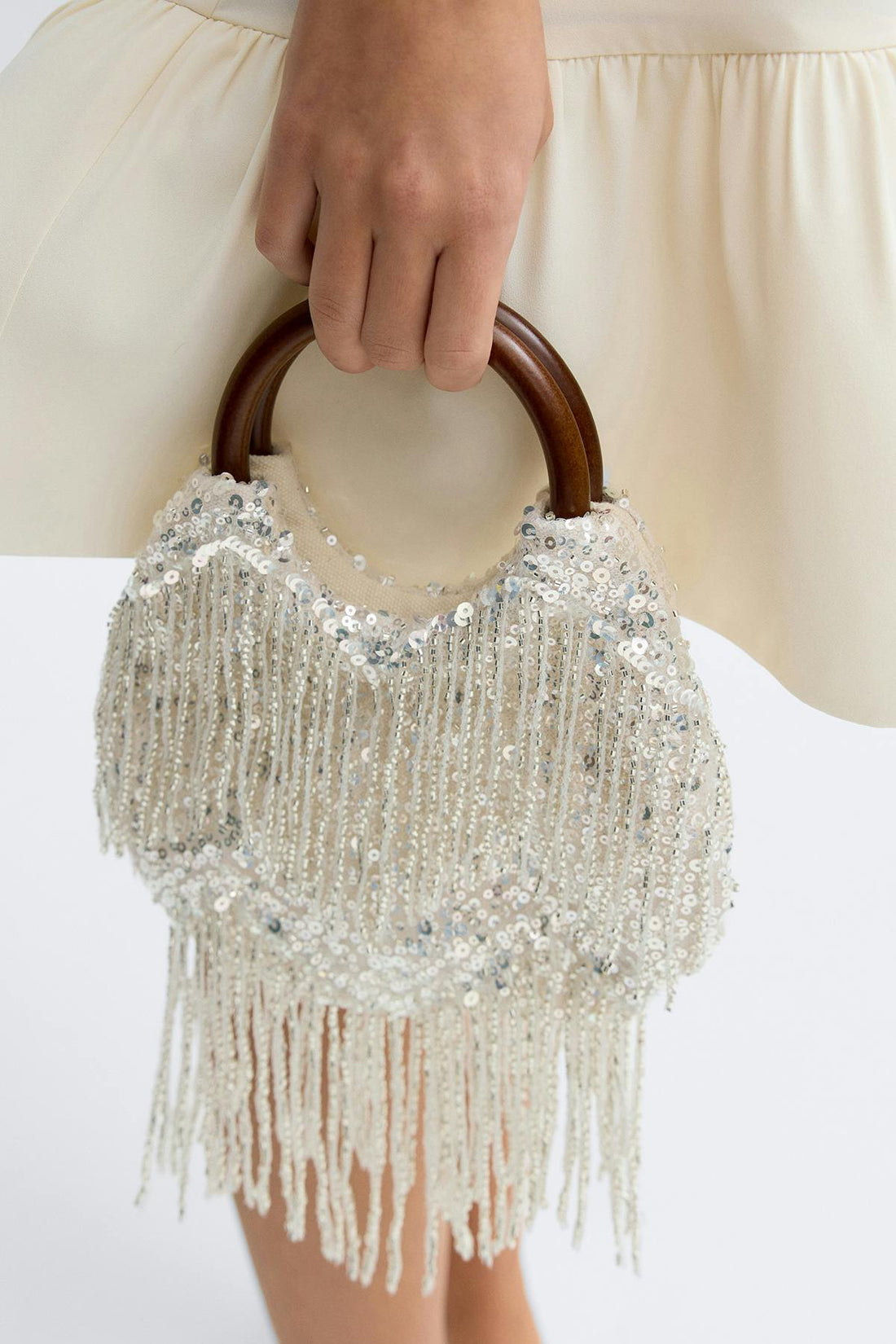 Beaded bag - Argent