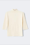 Knitted polo top - Gardenia