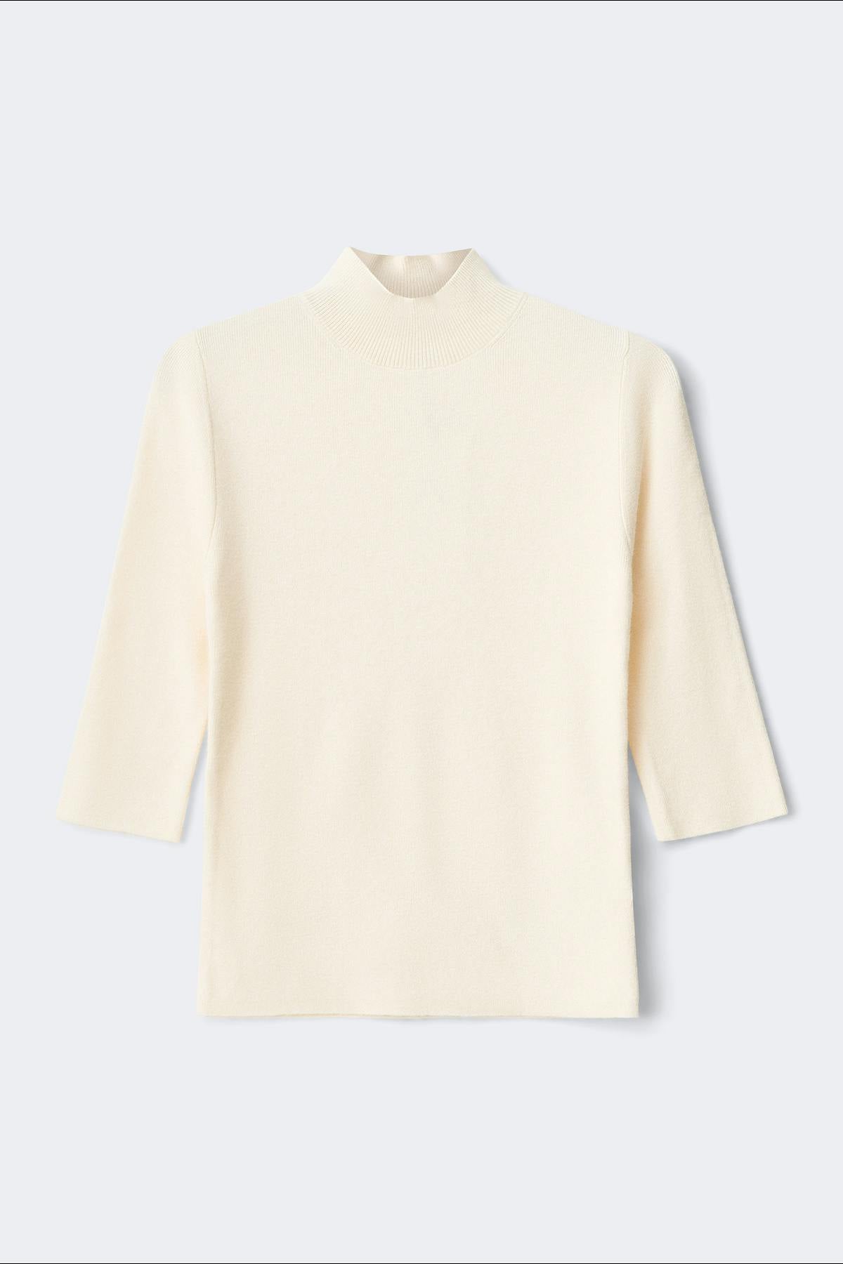 Knitted polo top - Gardenia