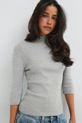 Knitted polo top - Noir