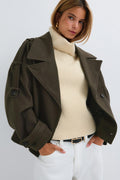 Wool blend jacket - Creme