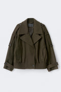 Wool blend jacket - Vert foncé