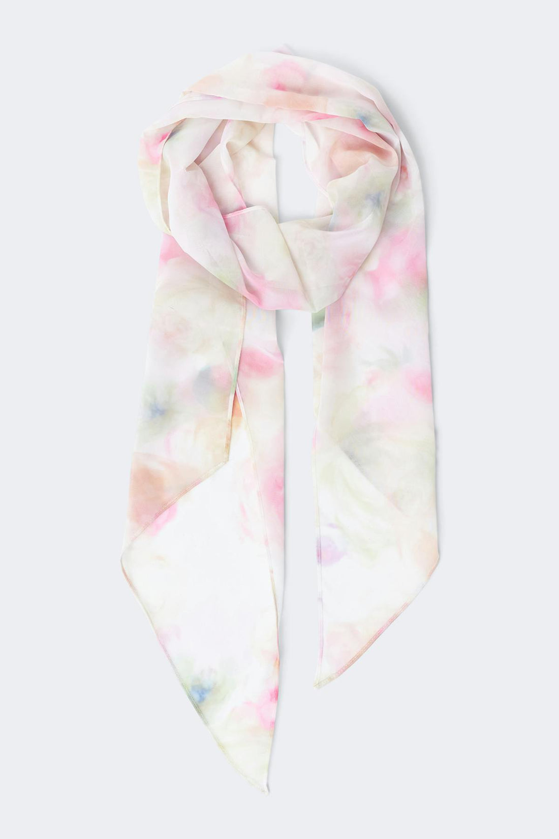 Slim chiffon scarf - Flower aop