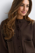 14+ knitted cardigan - Marron