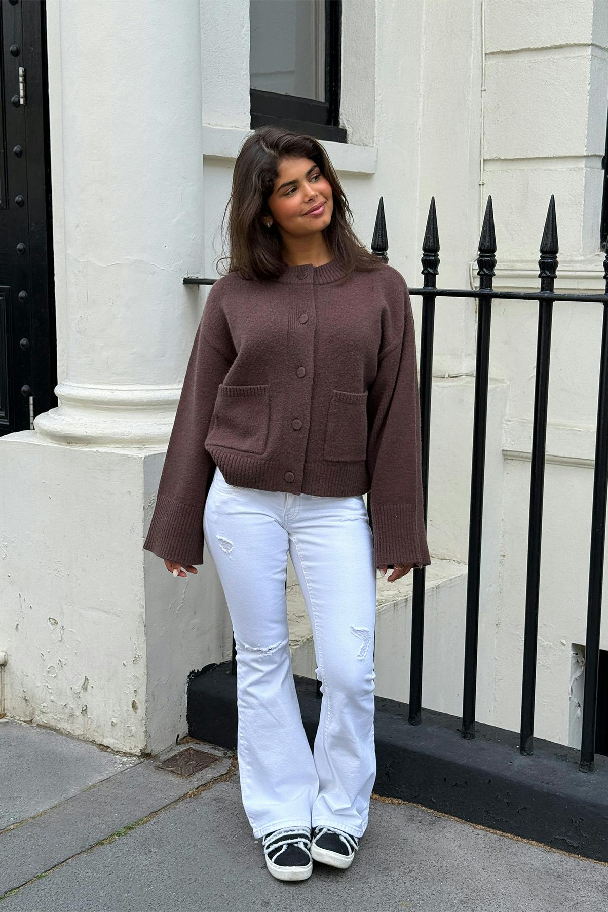 14+ knitted cardigan - Gardenia