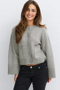 14+ knitted cardigan - Grey melange