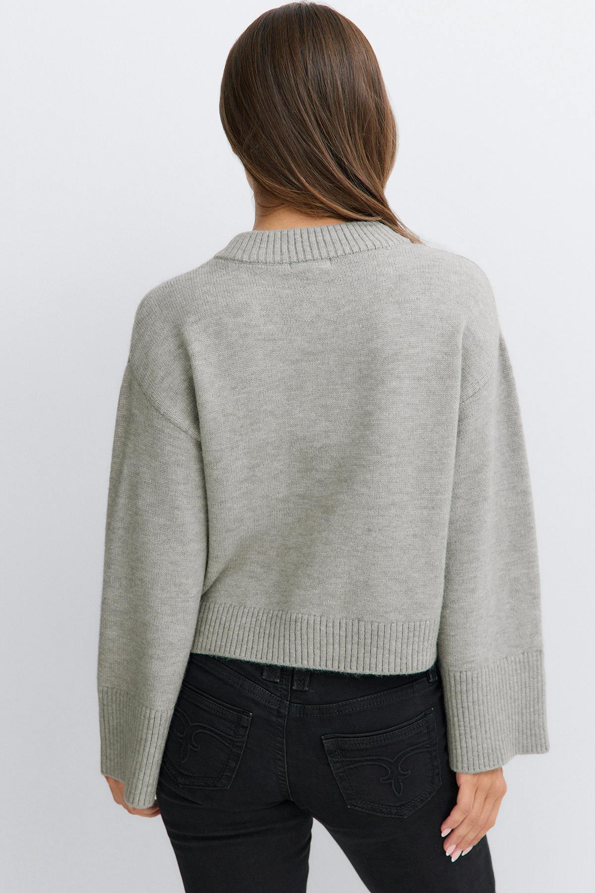 14+ knitted cardigan - Grey melange