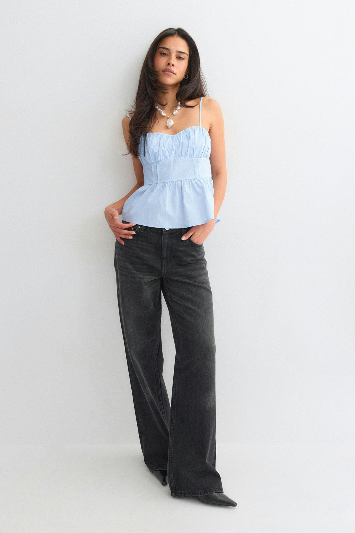 Strap top - Blue/stripe
