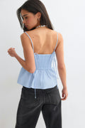 Strap top - Blue/stripe
