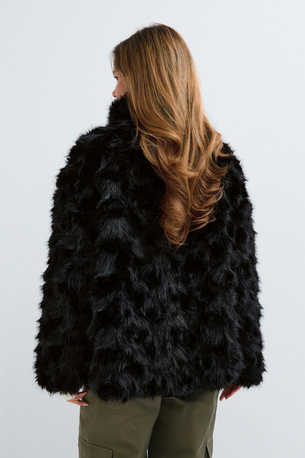 Faux fur jacket - Creme