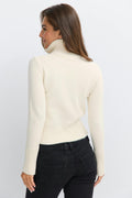 14+ knitted zip cardigan - Gardenia