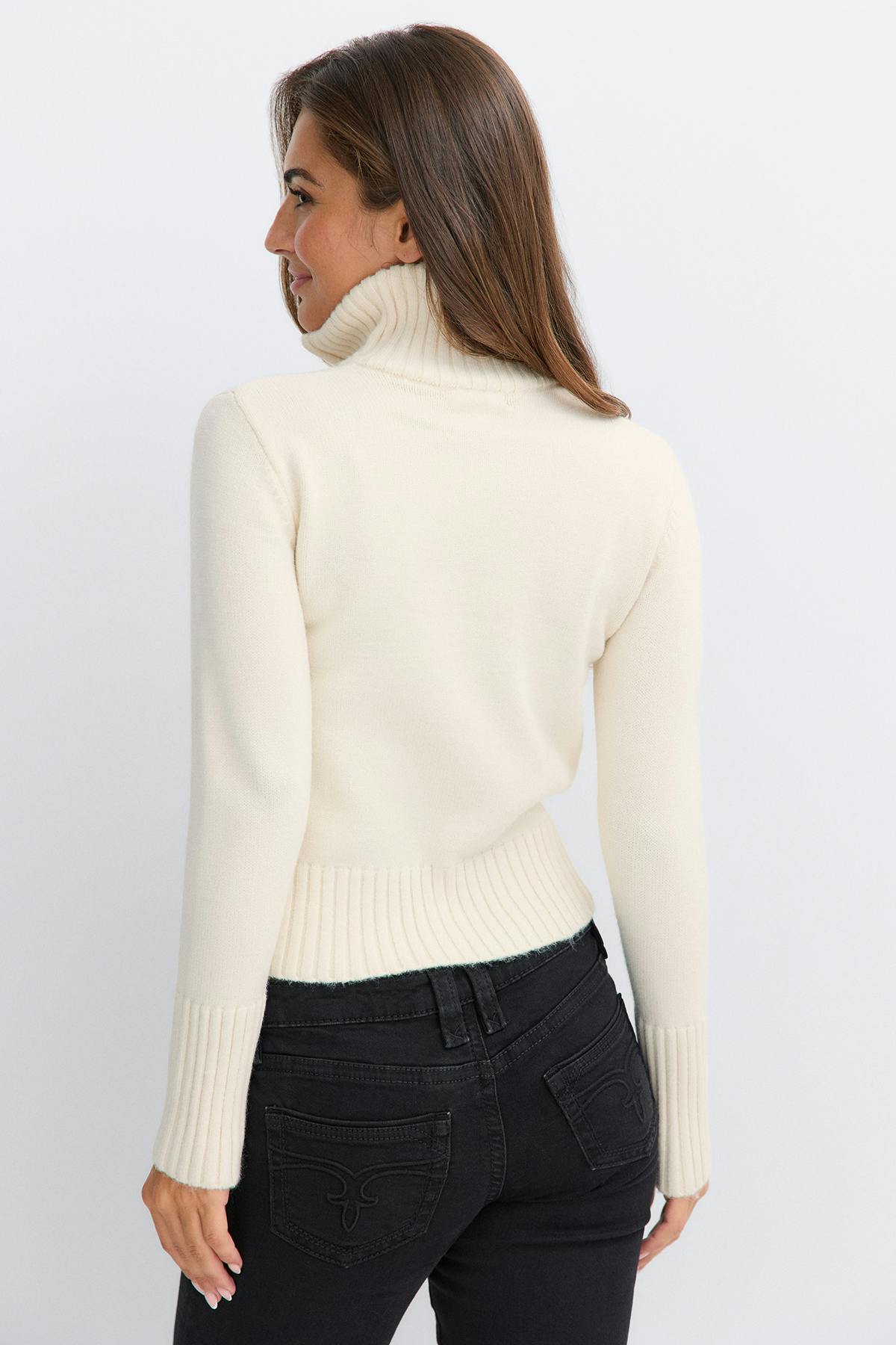 14+ knitted zip cardigan - Gardenia