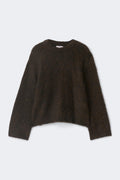 14+ knitted crew neck sweater - Marron foncé