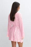 Lace loungewear robe - Mini flower aop