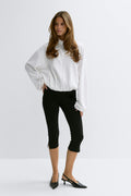 Soft sporty zip jacket - Blanc cassé