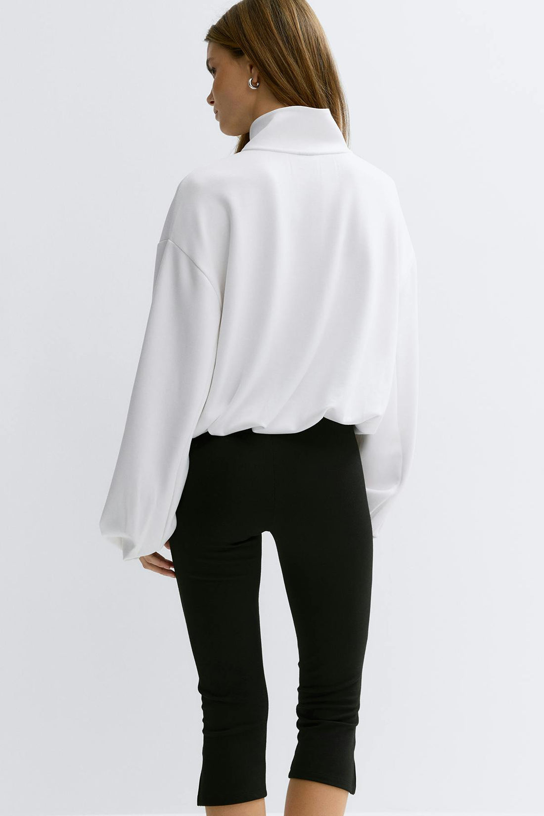 Soft sporty zip jacket - Blanc cassé