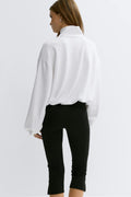 Soft sporty zip jacket - Blanc cassé
