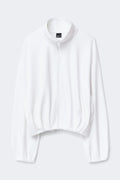 Soft sporty zip jacket - Blanc cassé
