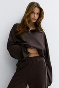 Soft sporty zip jacket - Noir