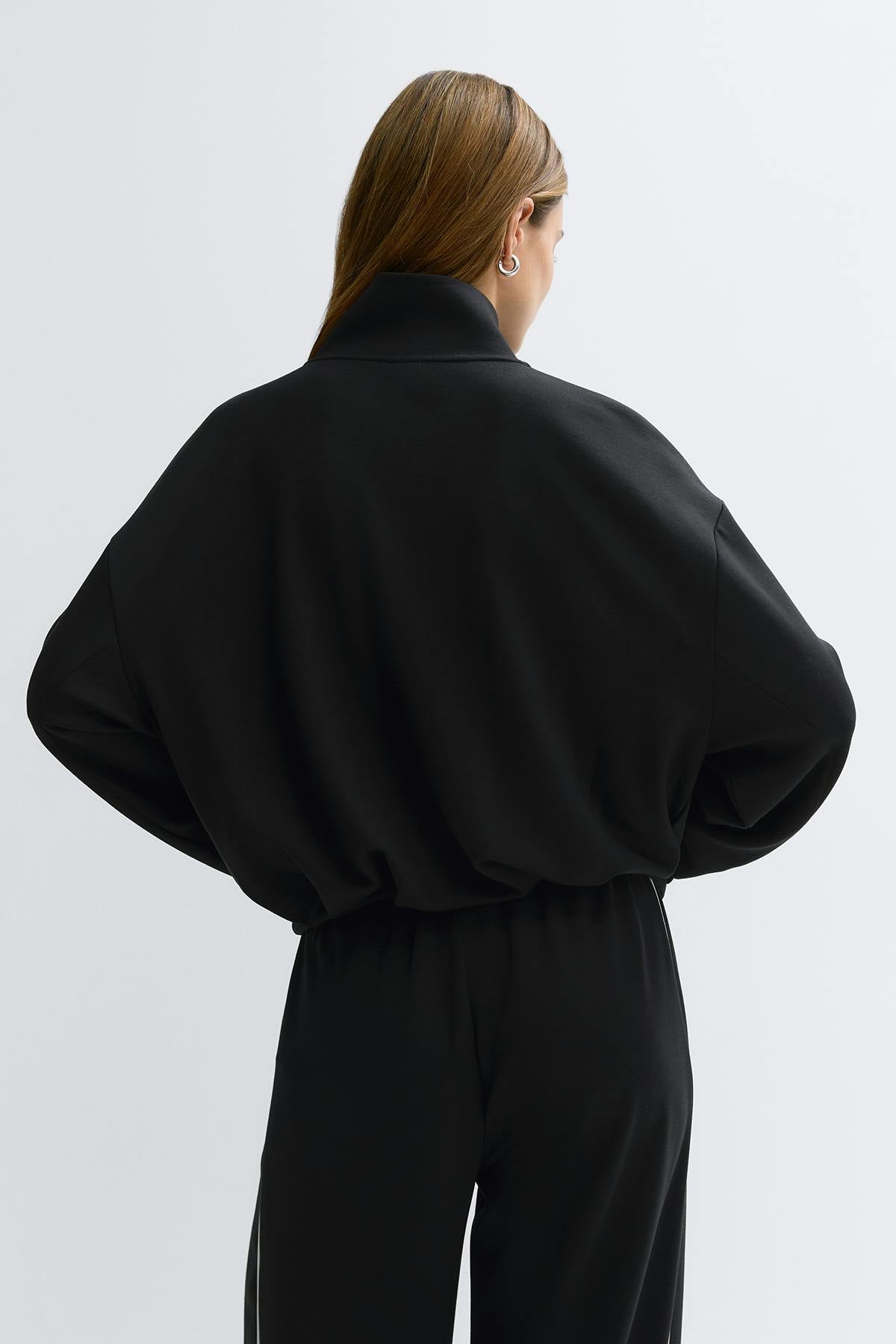 Soft sporty zip jacket - Noir