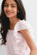 Y smock frill blouse - Rose