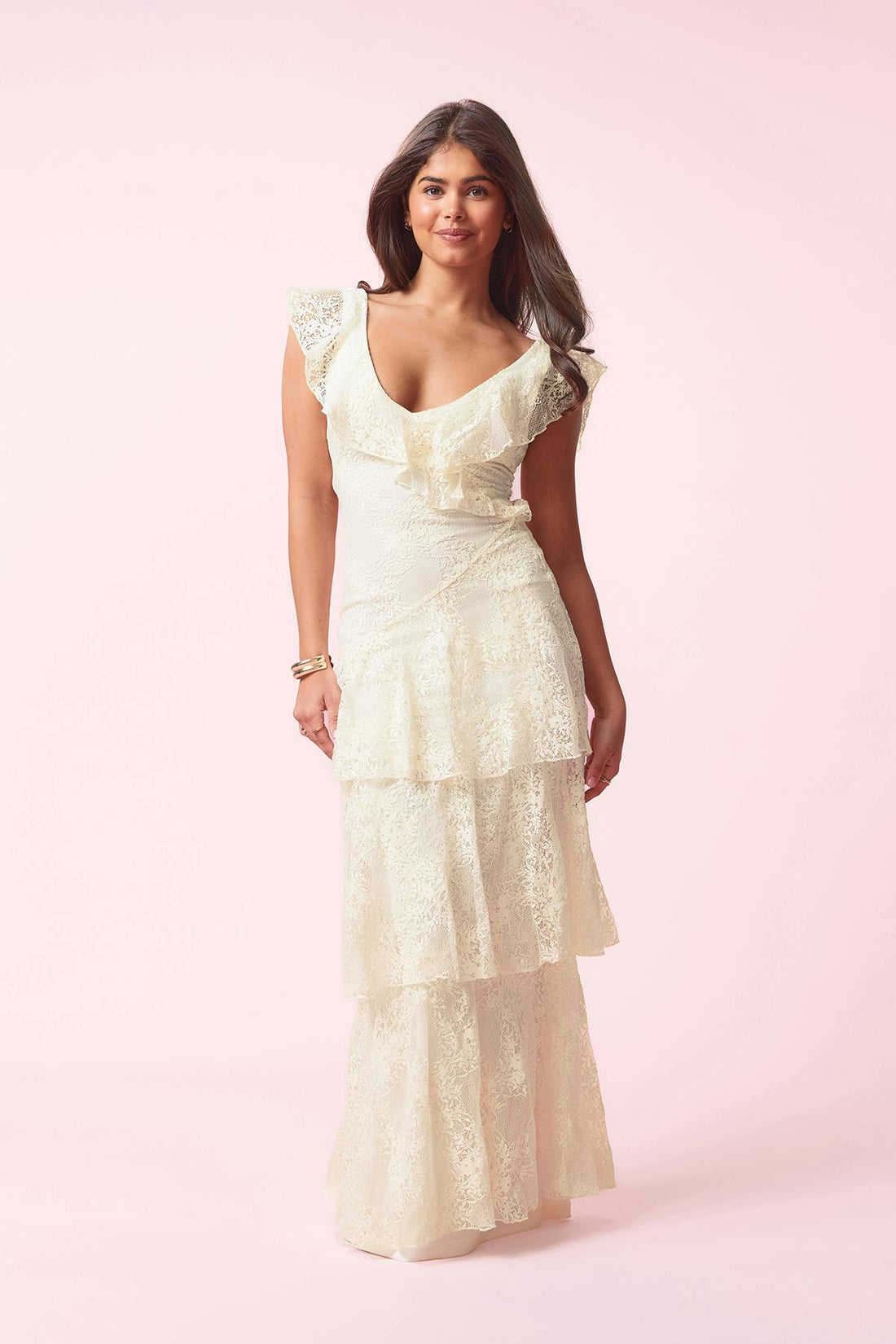 14+ prom lace dress - Crème