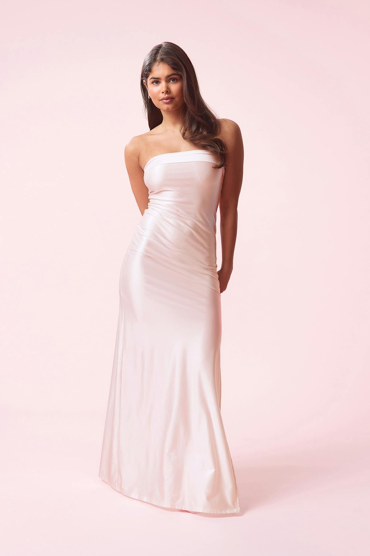 14+ prom satin dress - Shrinking violet