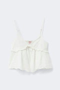 14+ broderie anglais singlet - Blanc cassé