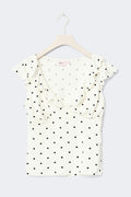 14+ frill top - Brown multi