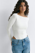 Long sleeve body - Blanc cassé