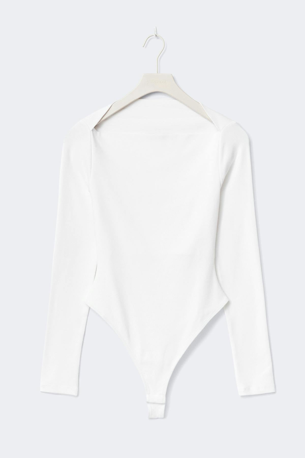 Long sleeve body - Blanc cassé