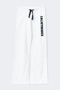 Y low flare sweatpants - White/print