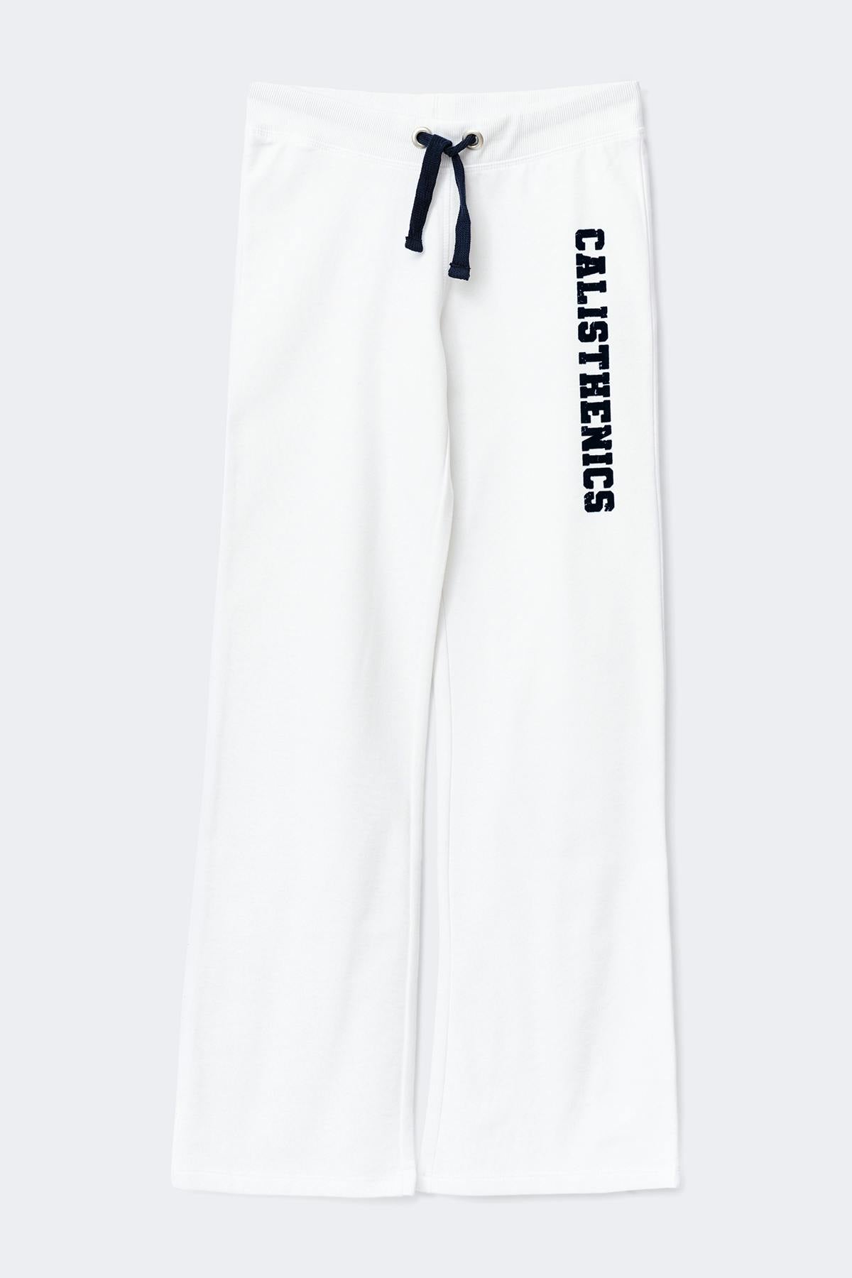 Y low flare sweatpants - White/print