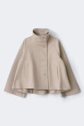 Wide sleeve felt jacket - Beige melange