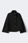 Wide sleeve felt jacket - Noir