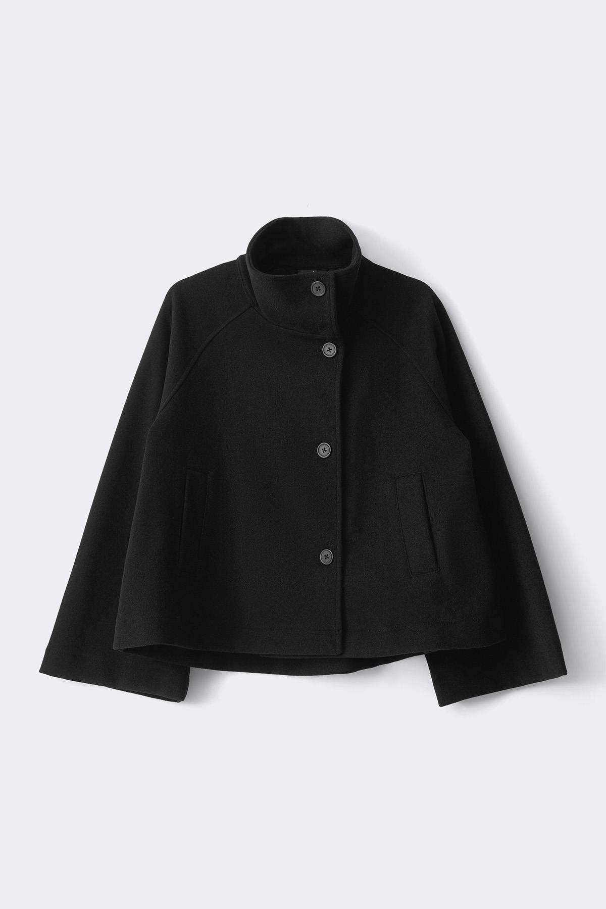 Wide sleeve felt jacket - Noir
