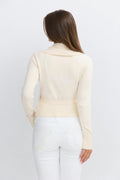 14+ knitted wrap sweater - Gardenia