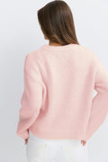 14+ knitted crew neck sweater - Shrinking violet