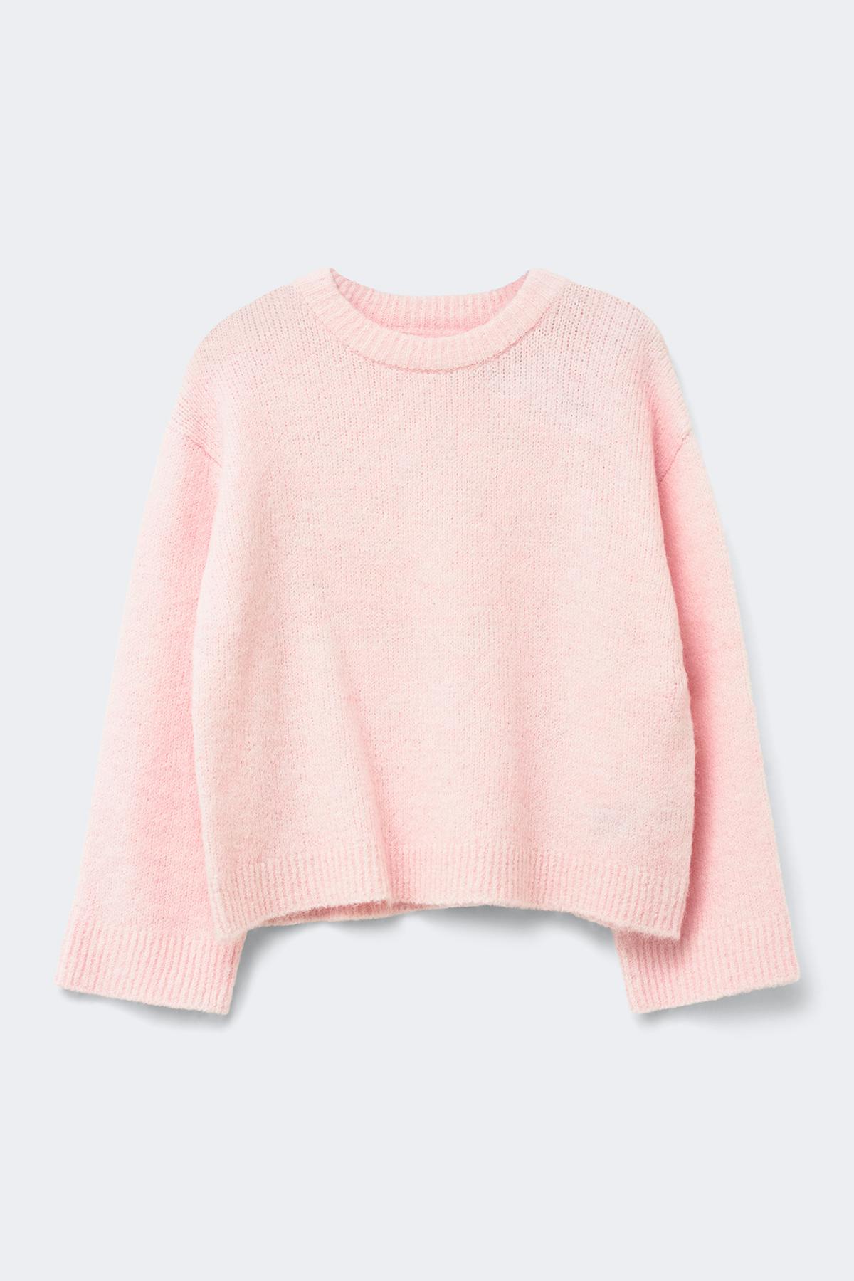 14+ knitted crew neck sweater - Shrinking violet