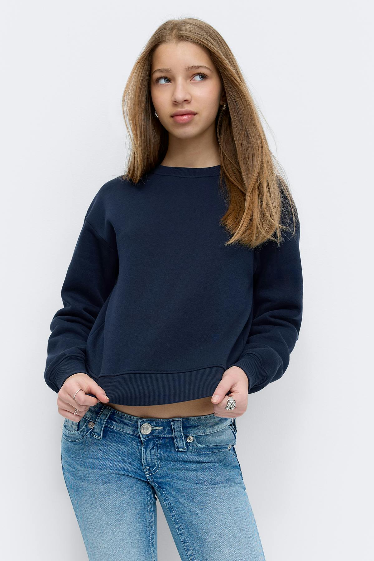 Y printed sweater - Bleu marine