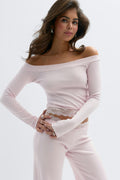 14+ off shoulder top - Bleu marine