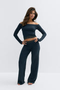 14+ off shoulder top - Bleu marine