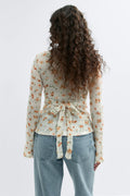 Tie back top - Banana crepe