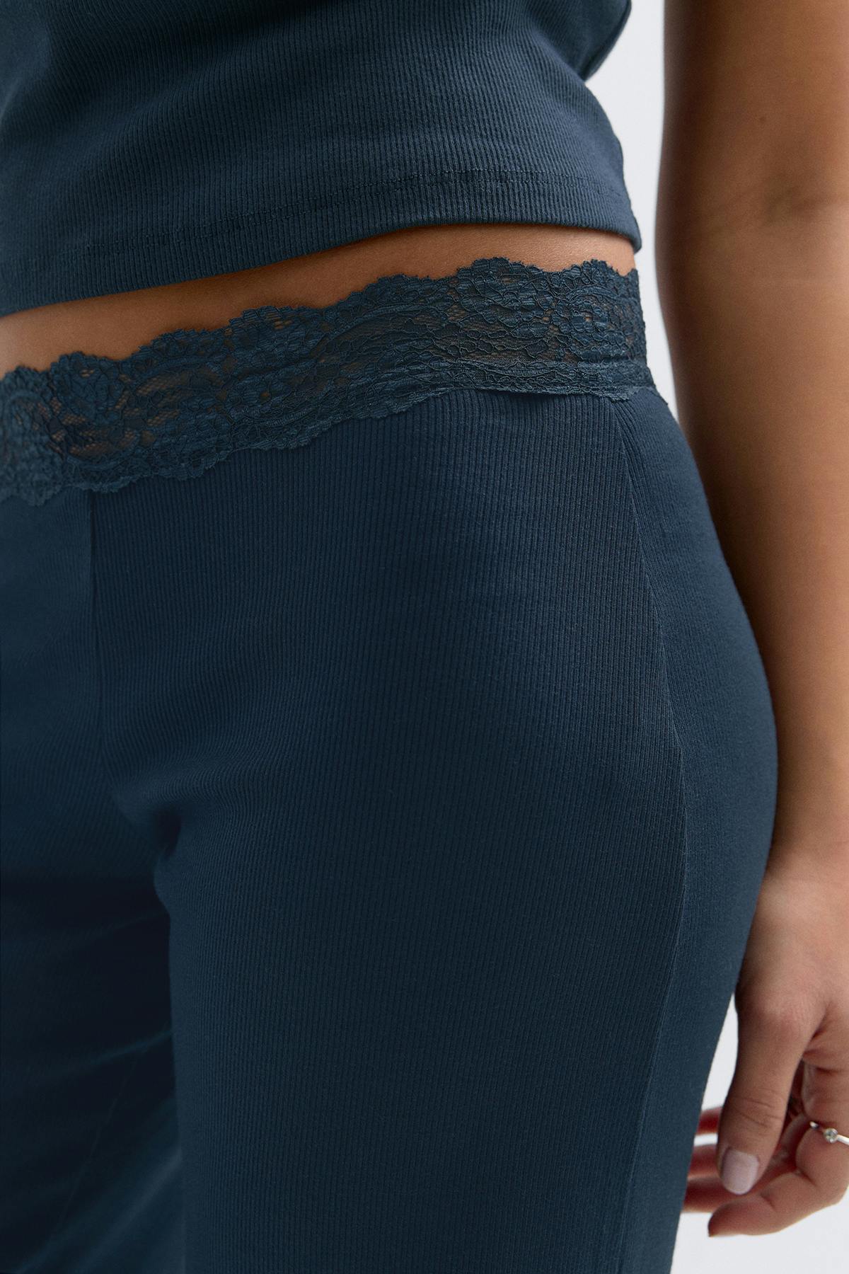 14+ lace detail trousers - Navy blazer