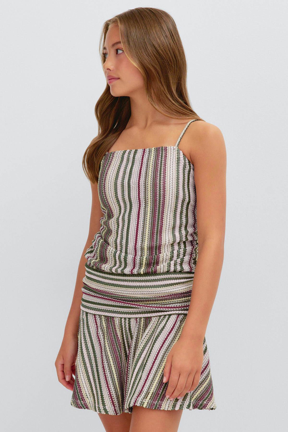 Y stripe dress - Multi stripe